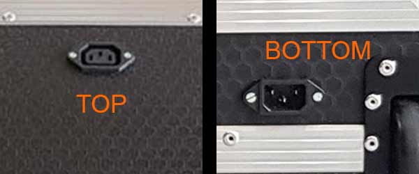 Magic Mirror Photo Booth Flight Case Power Connectors